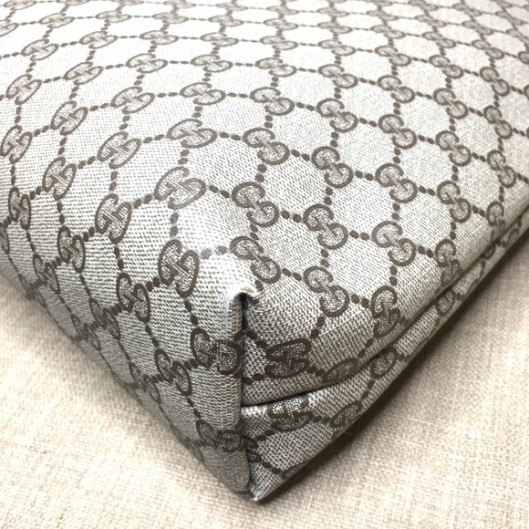 Gucci authentic brown monogram coated canvas tote bag - Picture 11 of 16